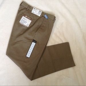 Haggar flat front classic fit no iron khaki.